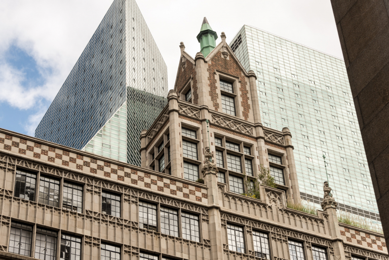 Contrastes arquitectónicos, NY, EEUU, 2014
