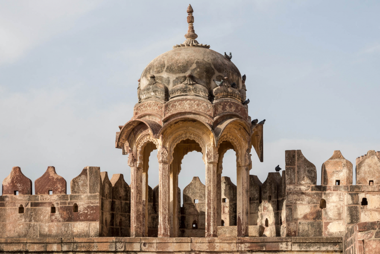 Arquitectura, fortaleza de Mehrangarh, Jodhpur, India 2015