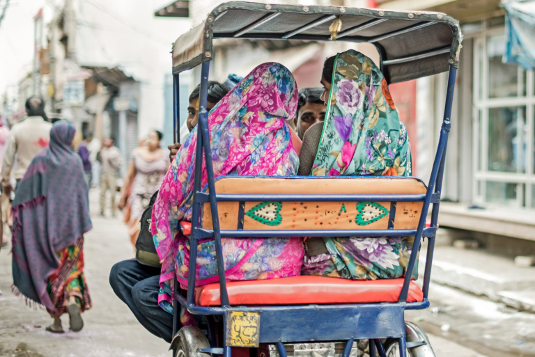 perejas en rickshaw, Dholpur, India 2015