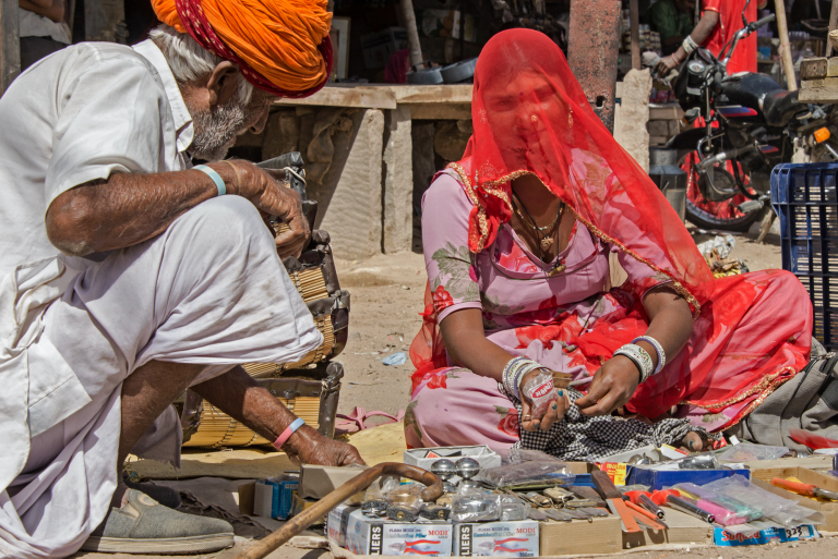 Vendedora ambulante, Jaisalmer, India 2015